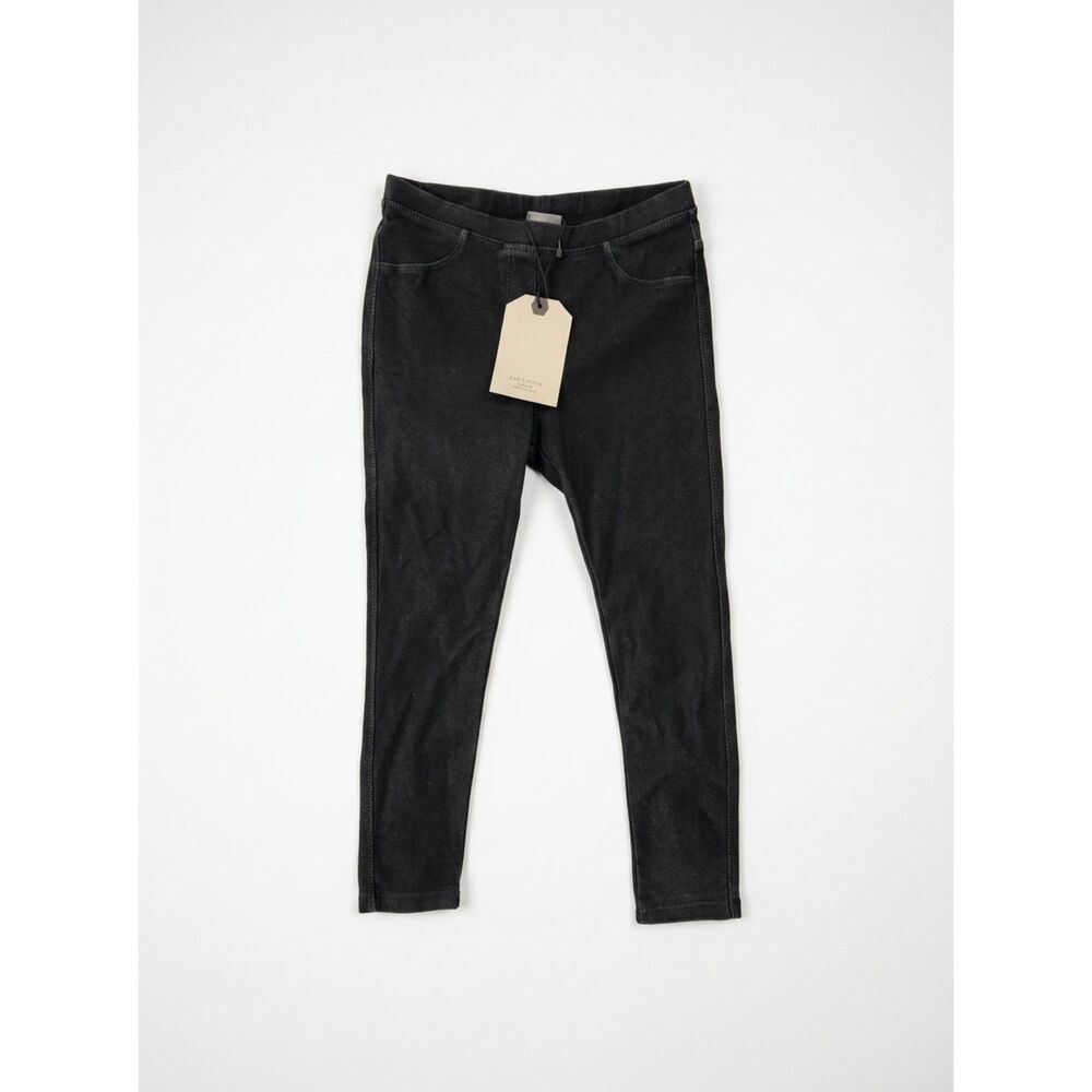 ZARA girls black denim leggings - size 6